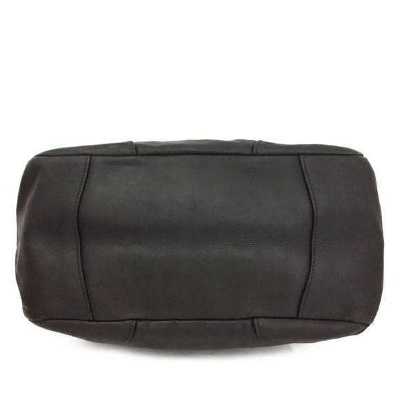 Prada Hand Bag, Black Leather Logo Shoulder Bag - Picture 8 of 9